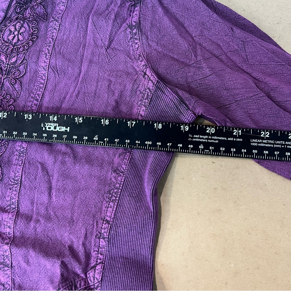 Signals NEW Purple Embroidered Women’s boho Tunic - Picture 5 of 8
